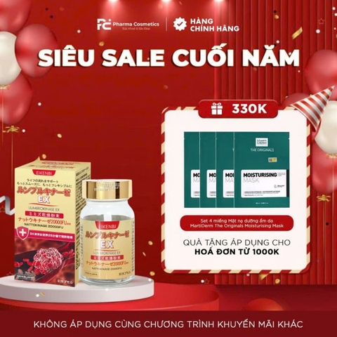 ( DATE 6/2026 ) EIKENBI LUMBROKINASE EX: Hỗ Trợ Tan Cục Máu Đông, Giúp Lưu Thông Máu & Ngăn Ngừa Đột Quỵ