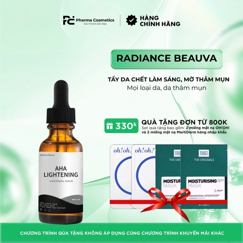 RADIANCE BEAUVA AHA LIGHTENING / TẨY DA CHẾT LÀM SÁNG, MỜ THÂM MỤN 