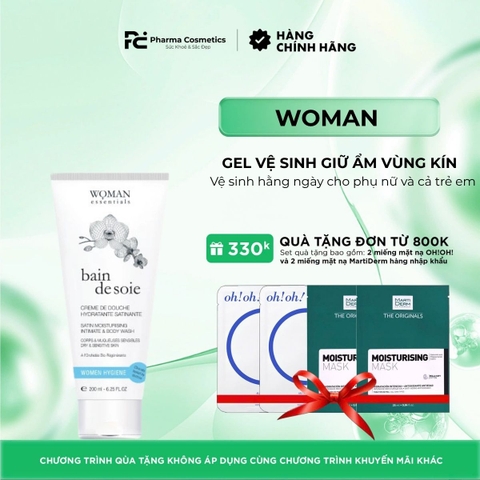 WOMAN ESSENTIALS BAIN DE SOIE/ GEL VỆ SINH GIỮ ẨM VÙNG KÍN MỖI NGÀY