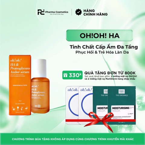 OH!OH! HA & PROTEOGLYCANS AMBER SERUM: Tinh Chất Cấp Ẩm Đa Tầng, Phục Hồi & Trẻ Hóa Làn Da