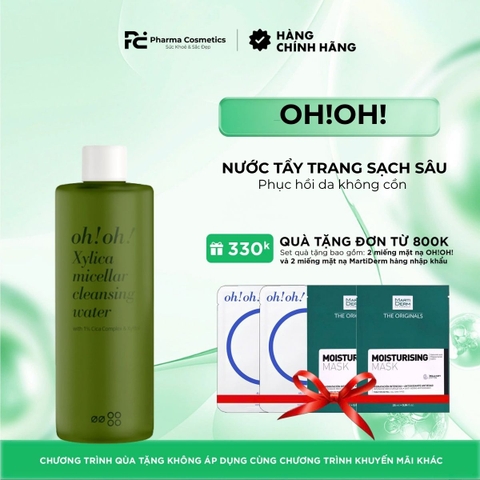 OH!OH! XYLICA MICELLAR CLEANSING WATER/ NƯỚC TẨY TRANG SẠCH SÂU, PHỤC HỒI DA, KHÔNG CỒN