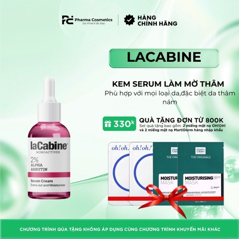 LACABINE 2% ALPHA ARBUTIN SERUM CREAM / KEM SERUM LÀM MỜ THÂM, ĐỀU MÀU, SÁNG DA