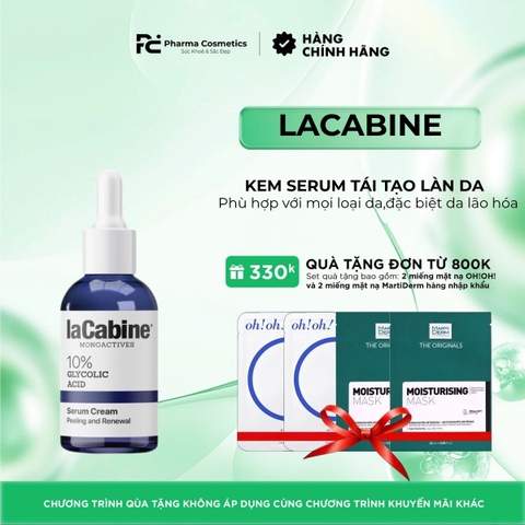 LACABINE 10% GLYCOLIC ACID SERUM CREAM / KEM SERUM TÁI TẠO LÀN, TẠM BIỆT NẾP NHĂN