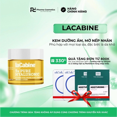 LACABINE 5X PURE HYALURONIC CREAM / KEM DƯỠNG ẨM, MỜ NẾP NHĂN