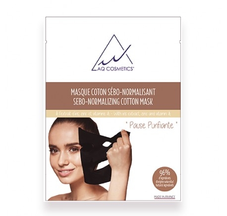 AQ COSMRTICS SEBO-NORMALIZING COTTON MASK  / MẶT NẠ CÂN BẰNG, KHÁNG VIÊM, KHÁNG KHUẨN CHO DA DẦU MỤN