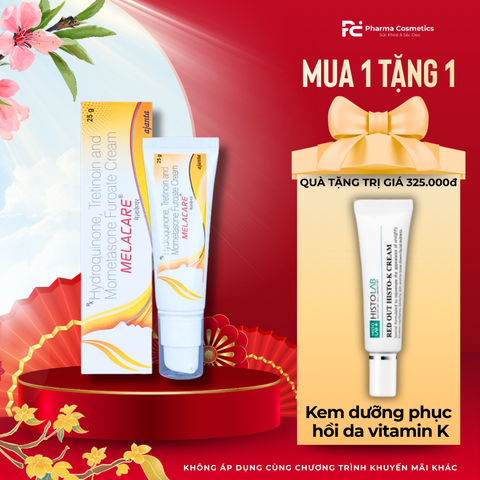 MELACARE AJANTA- Kem Đặc Trị Nám - Công Thức Vàng Hydroquinone 2% , Tretinoin & Corticosteroid