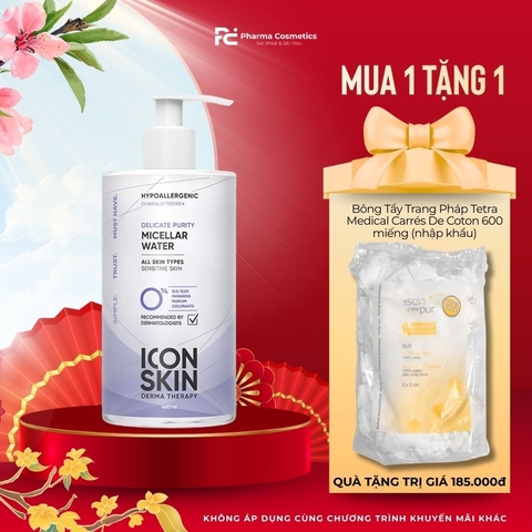 ICON SKIN DELICATE PURITY MICELLAR WATER /  NƯỚC TẨY TRANG DỊU NHẸ CHO LÀN DA SẠCH KHỎE & CÂN BẰNG 