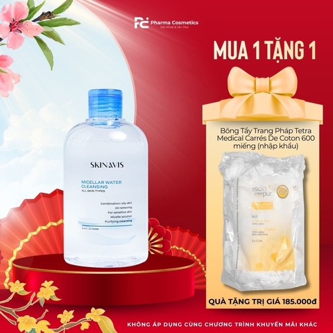 Skinavis Micellar Water: Nước Tẩy Trang Dịu Nhẹ - Sạch Sâu & Không Gây Khô Da