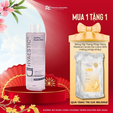 HYAESTIC SOOTHING MICELLAR WATER: Nước Tẩy Trang Dịu Nhẹ, Làm Sạch Sâu & Cân Bằng Độ Ẩm