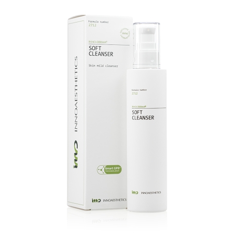 INNOAESTHETICS INNO-DERMA SOFT CLEANSER: Sữa Rửa Mặt Dịu Nhẹ Phục Hồi Và Bảo Vệ Màng Ẩm Tự Nhiên