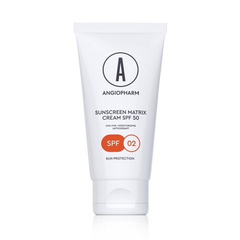 ANGIOPHARM Sunscreen Matrix Cream SPF 50 – Kem chống nắng phổ rộng, hỗ trợ chống oxy hóa