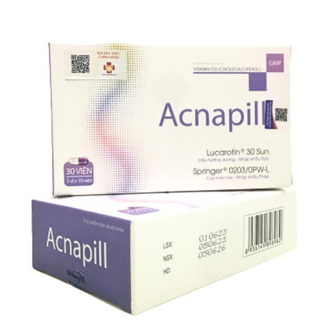 ACNAPILL / VIÊN UỐNG TĂNG CƯỜNG SỨC ĐỀ KHÁNG, HỖ TRỢ ĐIỀU TRỊ DA, TÓC, MÓNG, GIẢM MỤN, KIỀM NHỜN 