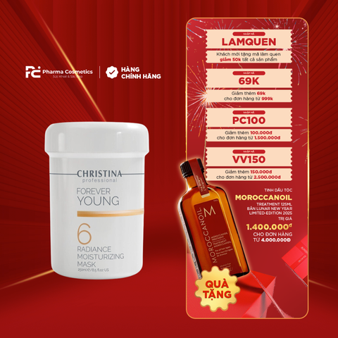 FOREVER YOUNG 6 RADIANCE MOISTURIZING MASK / MẶT NẠ DƯỠNG ẨM, LÀM SÁNG DA VÀ CHỐNG LÃO HOÁ