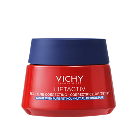 VICHY LIFTACTIV B3 TONE CORRECTING CREAM NIGHT WITH PURE RETINOL / KEM DƯỠNG GIÚP MỜ NÁM, DƯỠNG SÁNG DA 