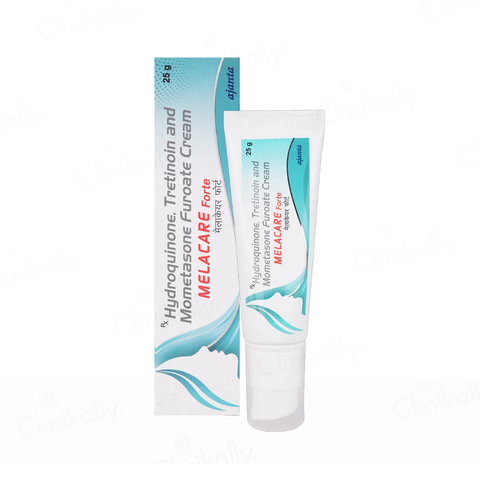 MELACARE FORTE AJANTA: Kem Đặc Trị Nám Chuyên Sâu - Hydroquinone 4%, Tretinoin & Mometasone