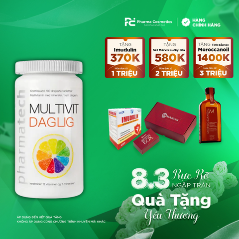 PHARMATECH MULTIVIT DAGLIG / VIÊN UỐNG BỔ SUNG VITAMIN, KHOÁNG CHẤT VÀ GIÚP CƠ THỂ KHỎE MẠNH