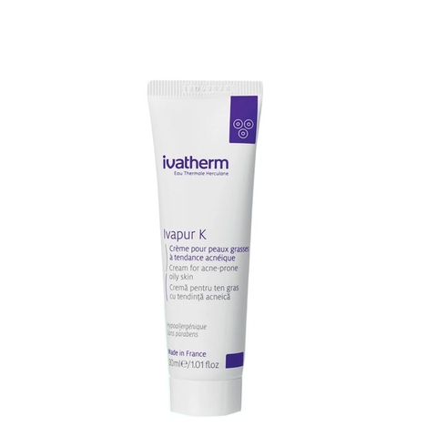 IVATHERM IVAPUR K CREAM: Kem Dưỡng Giảm Mụn & Kiểm Soát Nhờn, Cho Da Hỗn Hợp & Da Dầu Nhạy Cảm
