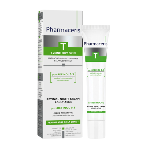 PHARMACERIS PURE-RETINOL 0.3 / KEM TÁI TẠO DA MỤN BAN ĐÊM 