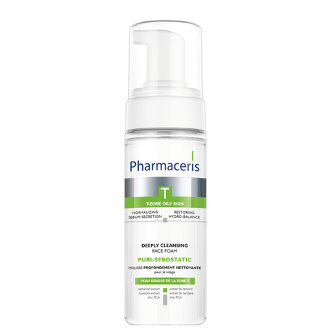 Pharmaceris T Puri-Sebostatic: Sữa Rửa Mặt Dạng Bọt Làm Sạch Sâu & Kiểm Soát Dầu Nhờn