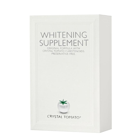CRYSTAL TOMATO WHITENING SUPPLEMENT / VIÊN UỐNG CÀ CHUA TRẮNG SÁNG DA VÀ MỜ THÂM NÁM (THUẦN CHAY)