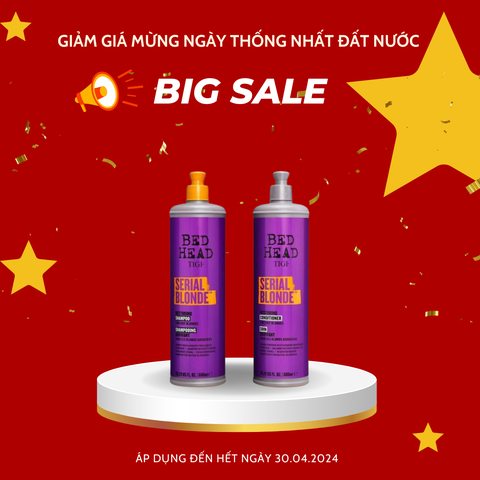 BED HEAD SERIAL BLONDE / CẶP DẦU GỘI & DẦU XẢ DÀNH CHO TÓC TẨY
