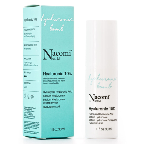 NACOMI NEXT LEVEL HYALURONIC 10% / HUYẾT THANH CUNG CẤP ĐỘ ẨM CHO LÀN DA KHÔ, DA MẤT NƯỚC