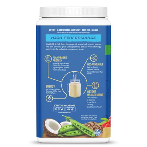 SUNWARRIOR PROTEIN WARRIOR BLEAND CHOCOLATE PEANUT BUTTER / PROTEIN THỰC VẬT HỮU CƠ ( VỊ BƠ ĐẬU PHỘNG SÔCÔLA)