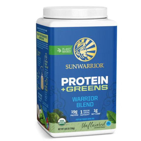 SUNWARRIOR WARRIOR BLEND PLUS GREENS UNFLAVORED / BỘT PROTEIN THỰC VẬT HỮU CƠ THÊM RAU XANH ( KHÔNG CÓ HƯƠNG VỊ)