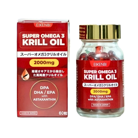 EIKENBI SUPER OMEGA 3 KRILL OIL 2000MG / VIÊN UỐNG DẦU NHUYỄN THỂ