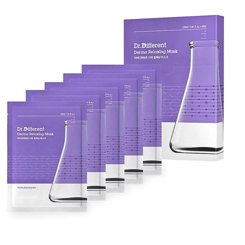 DR.DIFFERENT DERMA RELAXING MASK (5EA) / MẶT NẠ THƯ GIÃN, LÀM DỊU VÀ DƯỠNG ẨM