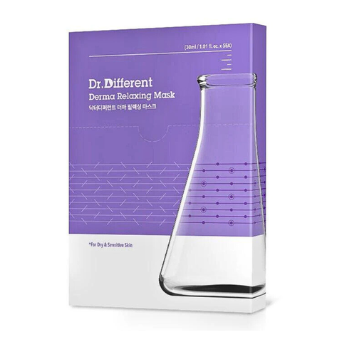 DR.DIFFERENT DERMA RELAXING MASK (5EA) / MẶT NẠ THƯ GIÃN, LÀM DỊU VÀ DƯỠNG ẨM