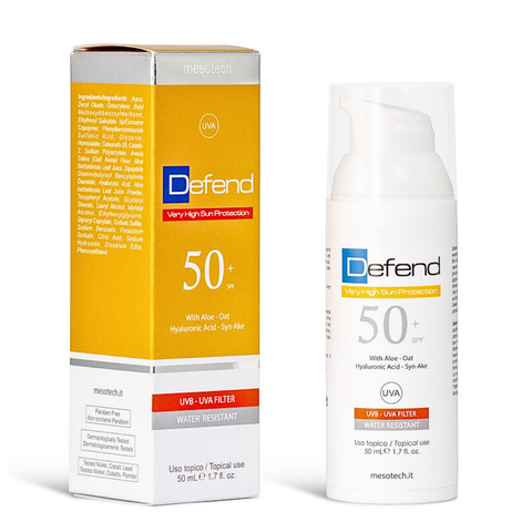 MESOTECH DEFEND SPF50+ / KEM CHỐNG NẮNG SPF50+ LÀM DỊU, CHỐNG LÃO HÓA CHO MỌI LOẠI DA 