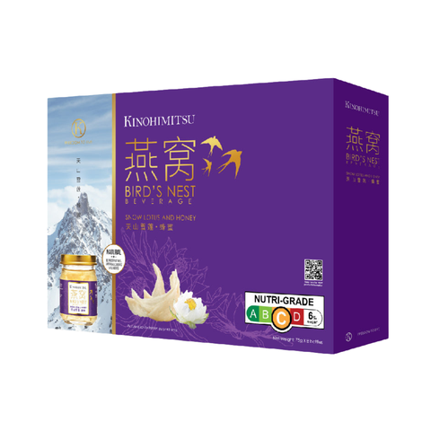 KINOHIMITSU BIRD’S NEST WITH SNOW LOTUS & HONEY / NƯỚC YẾN THƯỢNG HẠNG CHỐNG LÃO HÓA, TRƯƠNG THỌ