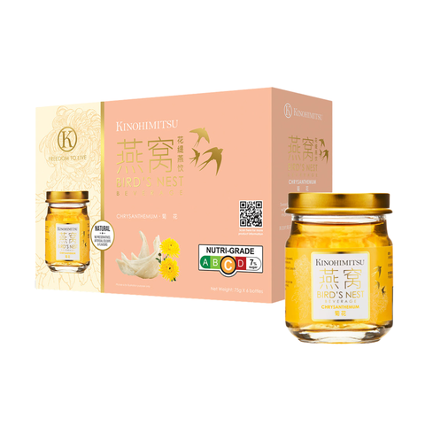 KINOHIMITSU BIRD’S NEST WITH CHRYSANTHEMUM 75G / NƯỚC YẾN THƯỢNG HẠNG CẢI THIỆN THỊ LỰC, GIẢI ĐỘC