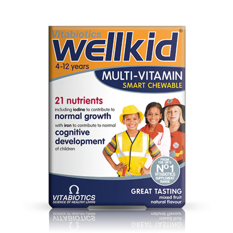 VITABIOTICS WELLKID MULTI-VITAMIN SMART CHEMABLE / VIÊN NHAI TĂNG CƯỜNG SỨC KHỎE, ĐỀ KHÁNG