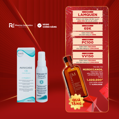 AKNICARE CB CHEST & BACK / CHAI XỊT TRỊ MỤN VÙNG NGỰC VÀ LƯNG