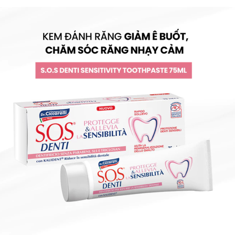 S.O.S DENTI SENSITIVITY TOOTHPASTE / KEM ĐÁNH RĂNG GIẢM Ê BUỐT
