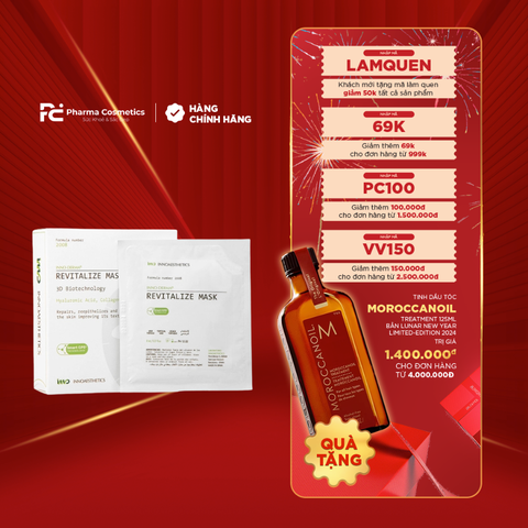 INNOAESTHETICS REVITALIZER MASK – 3D BIO TECHNOLOGY / MẶT NẠ CĂNG BÓNG, TRẮNG SÁNG, TRẺ HÓA DA CÔNG NGHỆ TẾ BÀO SINH HỌC 3D