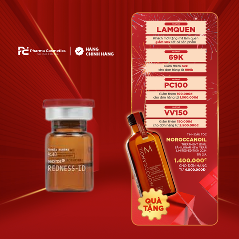 INNOAESTHETICS REDNESS ID / HOẠT CHẤT ĐIỀU TRỊ CHO DA NHẢY CẢM, DA GIÃN MAO MẠCH VÀ DA MẨN ĐỎ DO NHIỄM CORTICOID