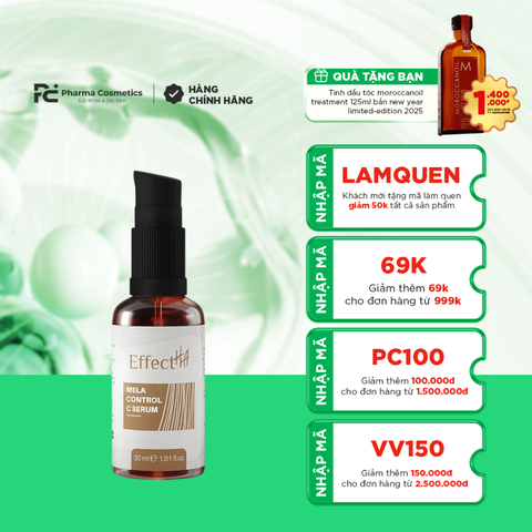 ( DATE 8/2027 ) EffectHA Melacontrol-C Serum: Tinh Chất Dưỡng Sáng, Đều Màu & Chống Lão Hóa Hiệu Quả Cho Mọi Loại Da