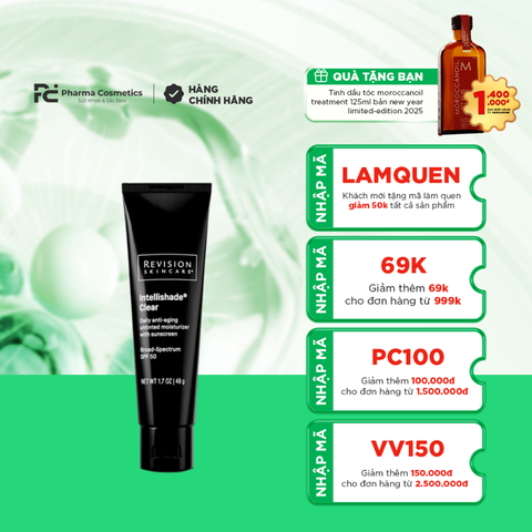REVISION INTELLISHADE CLEAR SPF45 / KEM CHỐNG NẮNG DƯỠNG ẨM VÀ CHỐNG LÃO HÓA KHÔNG MÀU