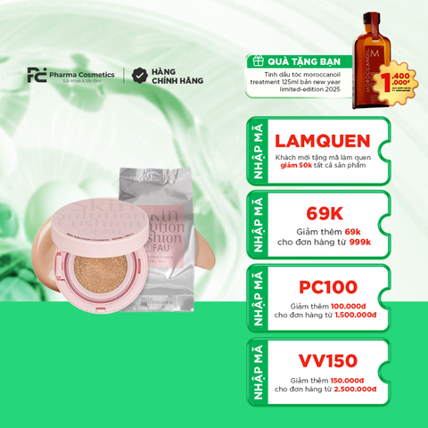 FAU SKIN SOLUTION SOS CUSHION / PHẤN NƯỚC NÂNG TÔNG, CĂNG BINGS CHO DA NHẠY CẢM