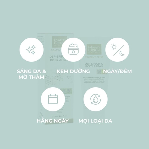 MARTIDERM DSP-SPECIFIC BODY AREAS: Kem Dưỡng Thể Chuyên Sâu - Sáng Da, Giảm Thâm Sạm & Phục Hồi Vùng Nhạy Cảm