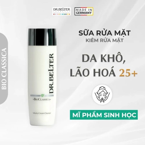 DR.BELTER BIO - CLASSICA VELVETY CREAM CLEANSER/ SỮA RỬA MẶT CHO DA DA LÃO HÓA TỪ 25 ĐẾN 35 TUỔI , DA KHÔ DR.BELTER BIO - CLASSICA VELVETY CREAM CLEANSER