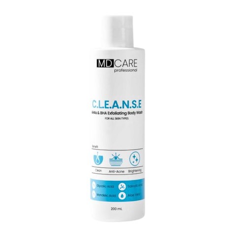 MDCARE AHAS & BHA EXFOLIATING BODY WASH / SỮA TẮM GIẢM  MỤN & TẨY TẾ BÀO CHẾT