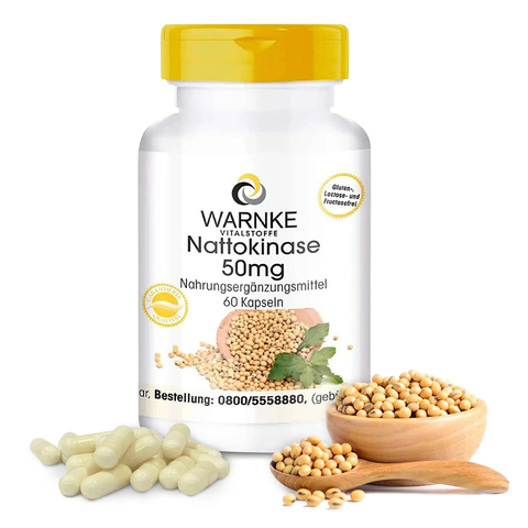 WARNKE NATTOKINASA 50mg / VIÊN UỐNG ĐIỀU TRỊ VÀ PHÒNG NGỪA TẮC NGHẼN MẠCH MÁU GÂY MÁU ĐÔNG, TAI BIẾN