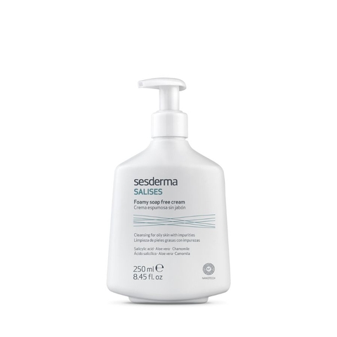 SESDERMA SALISES FOAMY SOAP FREE CREAM: Sữa Rửa Mặt Dịu Nhẹ - Kiểm Soát Dầu, Trị Mụn & Thanh Lọc Da