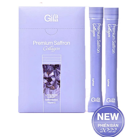 GILAA PREMIUM COLLAGEN SAFFRON / BỘT COLLAGEN HỖ TRỢ DA CĂNG MỊN, TRẮNG KHỎE, SĂN CHẮC, CẢI THIỆN LÃO HÓA