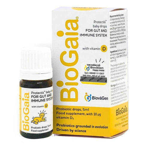 BIOGAIA PROTECTIS BABY DROP+ D3 / THỰC PHẨM BỔ SUNG D3, TĂNG SỨC ĐỀ KHÁNG, CẢI THIỆN TÁO BÓN, GIẢM TÁC DỤNG PHỤ KHI DÙNG KHÁNG SINH