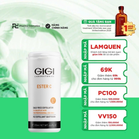 GIGI ESTER C DAILY RICE EXFLIATOR / BỘT TẨY TẾ BÀO CHẾT ENZYM GẠO GIÚP LÀM SÁNG, LOẠI BỎ TẾ BÀO CHẾT DỊU NHẸ CHO DA 